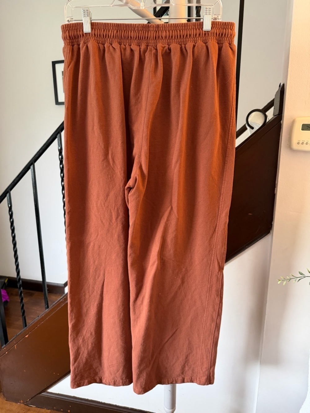 Wide Leg Drawstring Pants - Rust - Picture 4 of 5